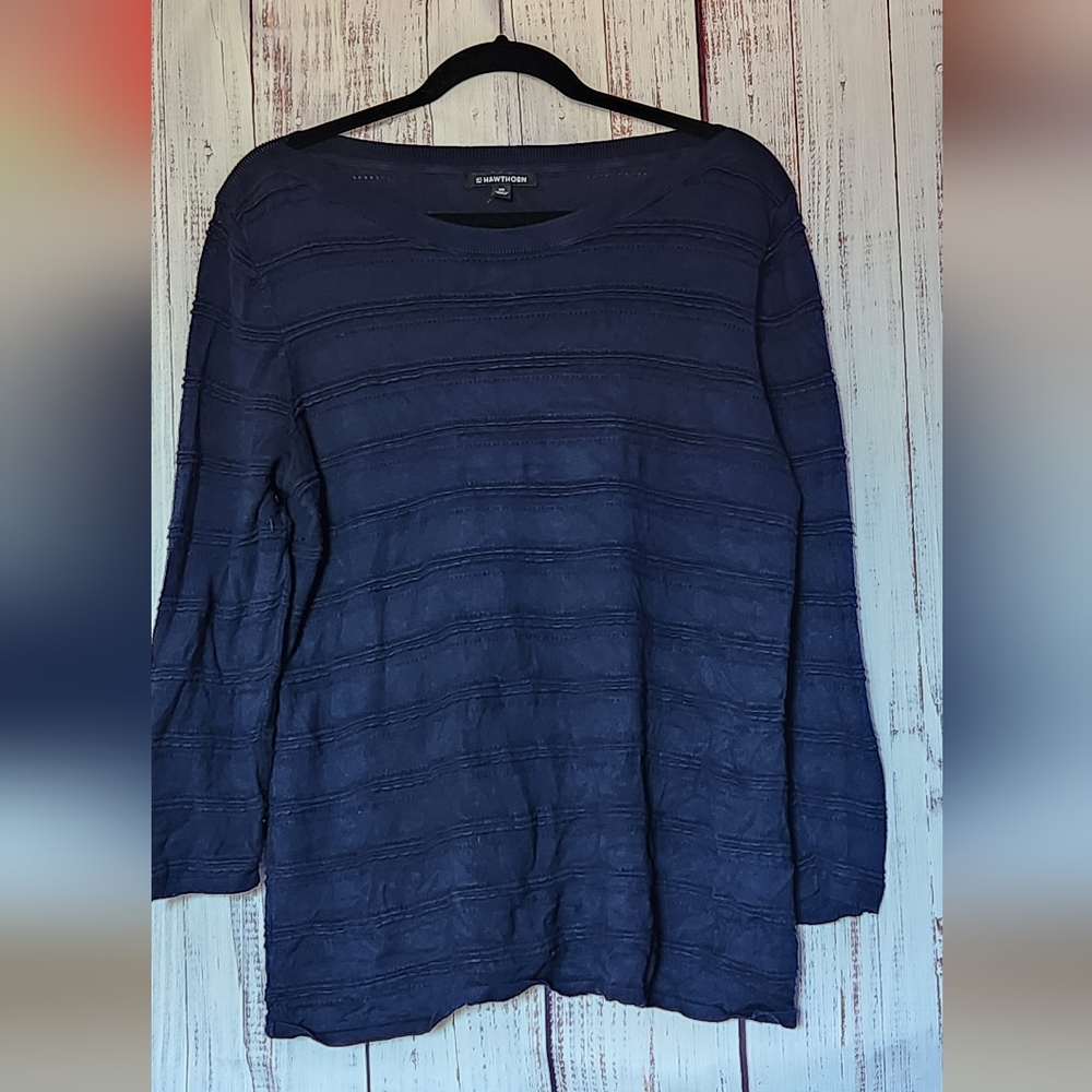 41 Hawthorn Deep Blue Crew Neck Sweater